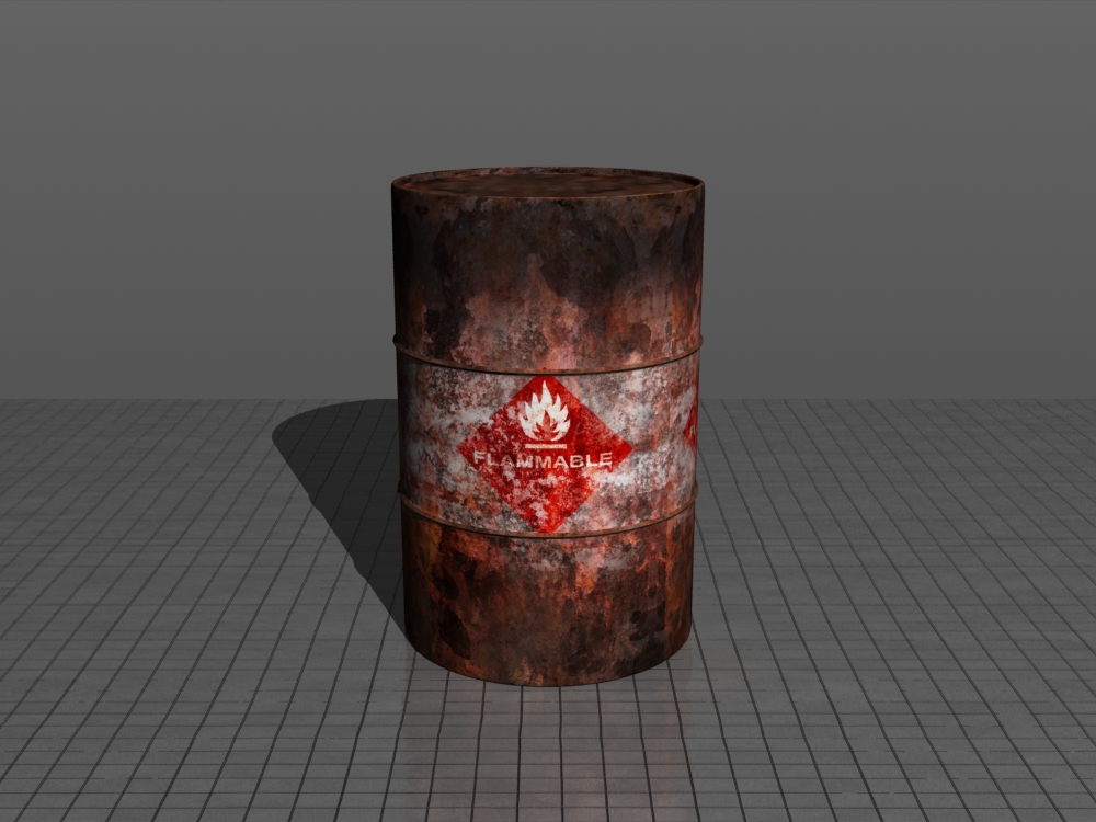 Realistic Flammable Barrel