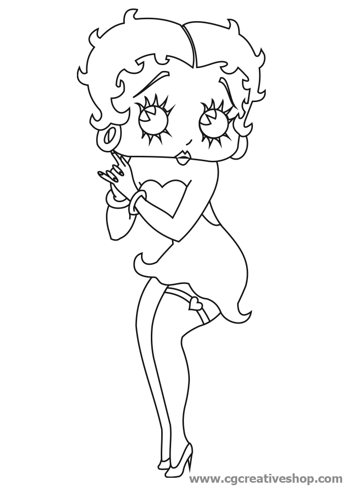 Betty Bop coloring page