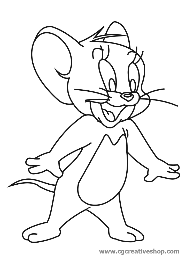 Disegno del topo Jerry da colorare