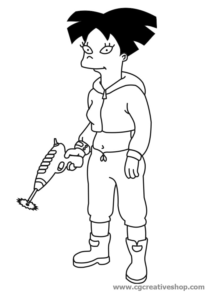 Amy Wong di Futurama, disegno da colorare