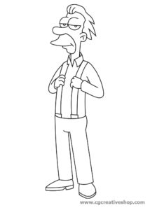 Lenny Leonard dei Simpson, disegno da colorare