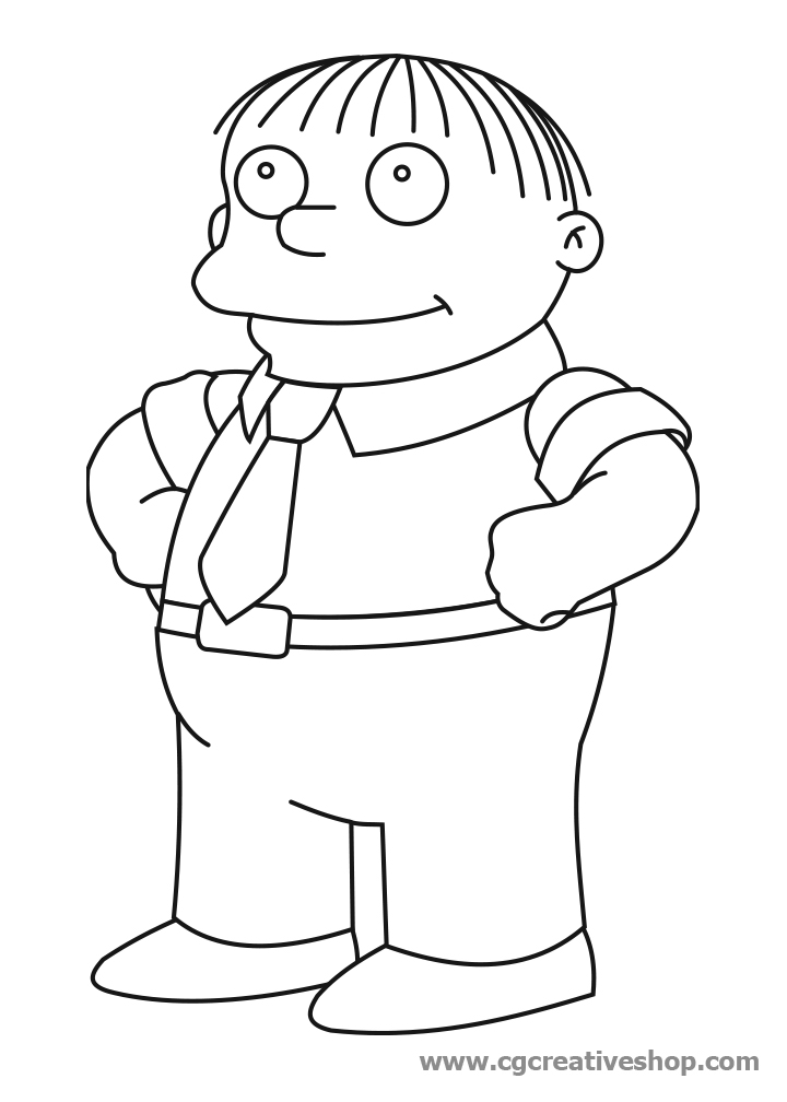 Ralph Winchester dei Simpson, disegno da colorare