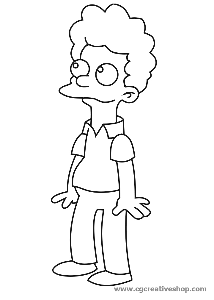 Rod Flanders personaggio Simpson da colorare