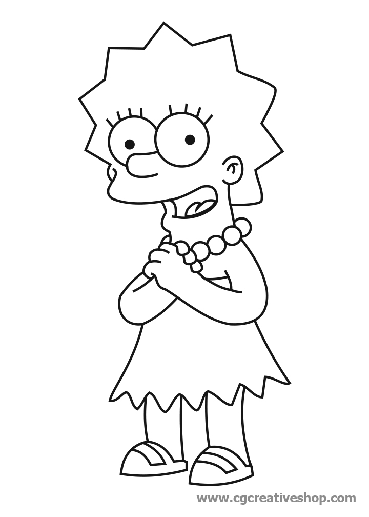Lisa Simpson, disegno da colorare