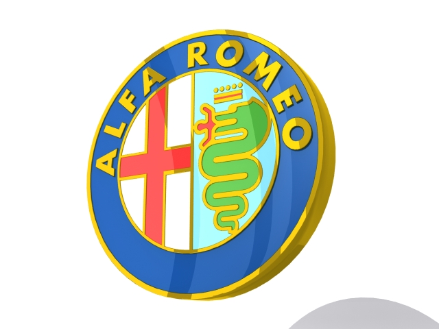 Alfo Romeo Logo cars 3d Free download