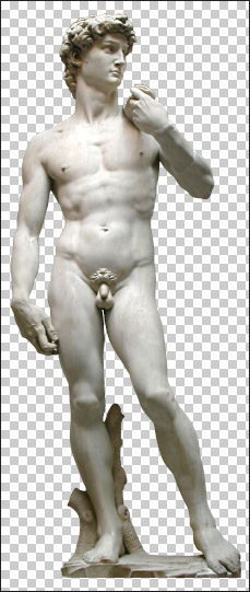David (Michelangelo) Statue PSD Free download