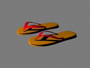 Flip-flops sandals 3d free