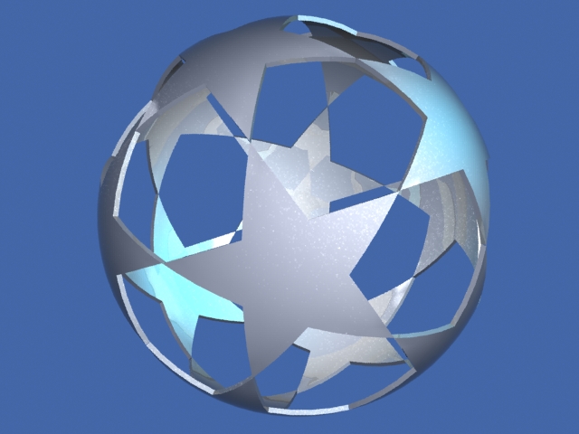 Star Ball Logo Champions League 3d Free