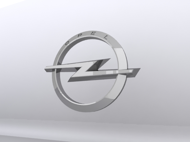 Metallic Opel Logo 3D Free