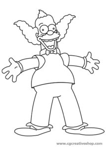 Krusty il Clown disegno da colorare
