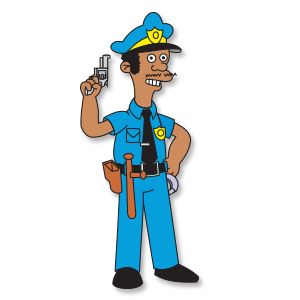 Lou Policeman (The Simpsons Series) Free Vector download