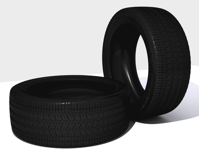 Detailed 3D Car Tyre Object Free download