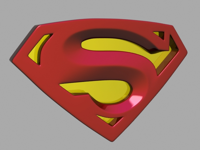 Superman Logo 3D Free Object download