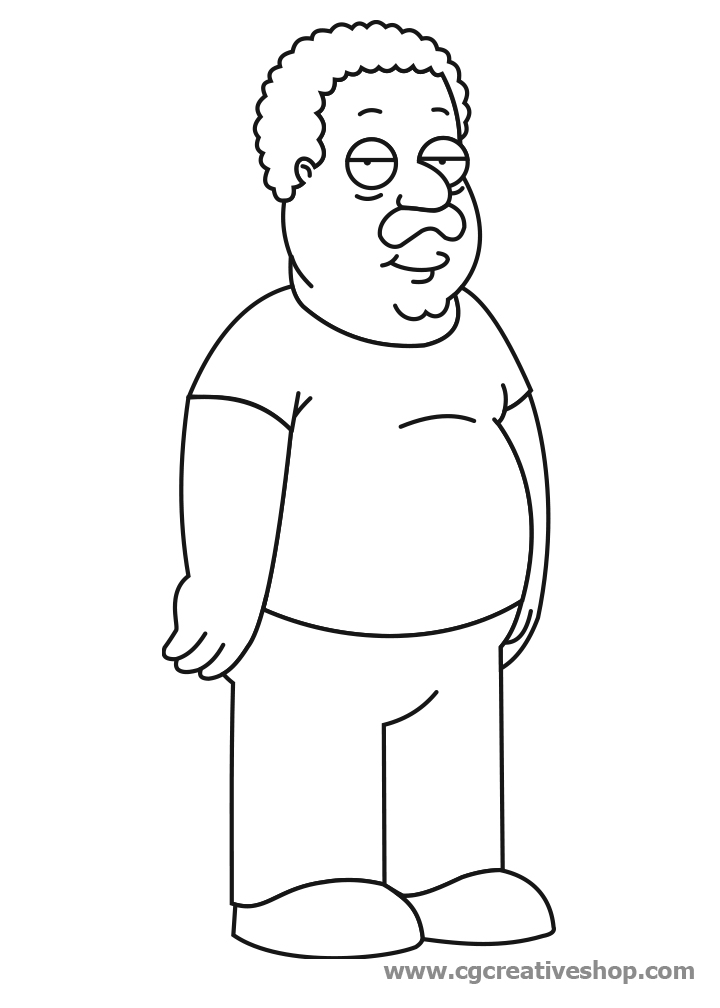 Cleveland Brown (Cleveland Show) coloring pages. 