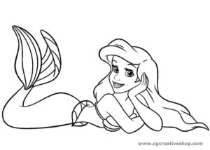 Ariel la Sirenetta (Disney), disegno da colorare