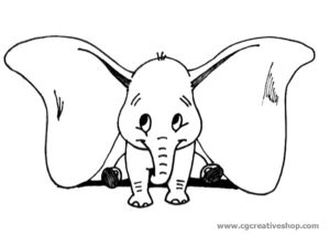 Dumbo l'elefantino volante (Disney), disegno da colorare