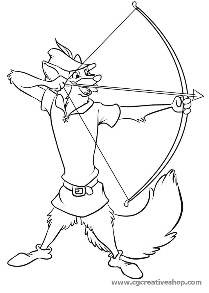 Robin Hood (Disney), disegno da colorare