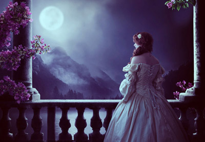 moonlight scene in photoshop
