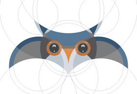 stylished owl in adobe illustrator