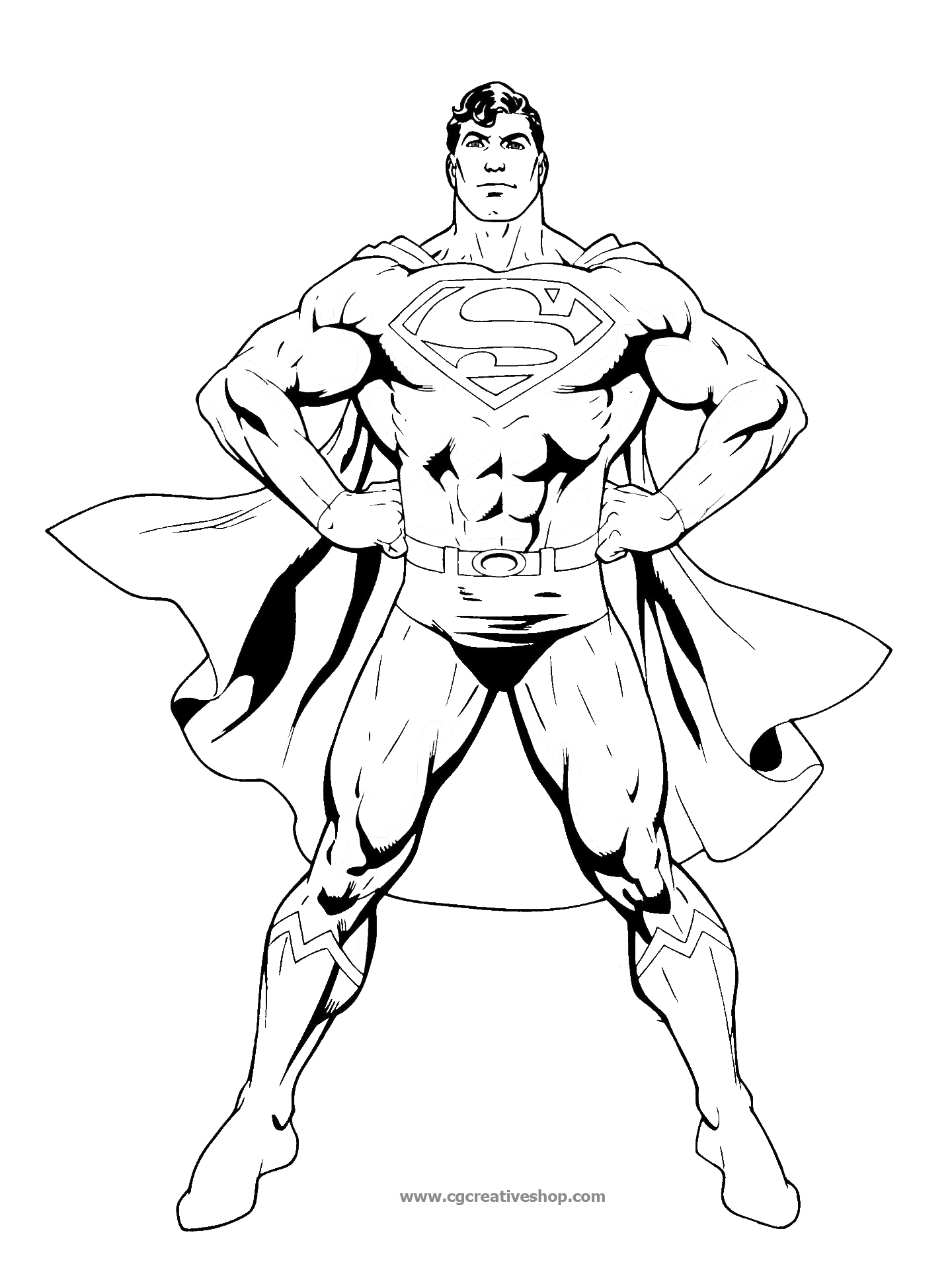 Superman, disegno da colorare - Cgcreativeshop