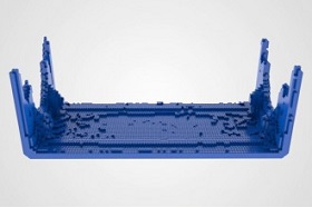 water lego style in cinema 4d