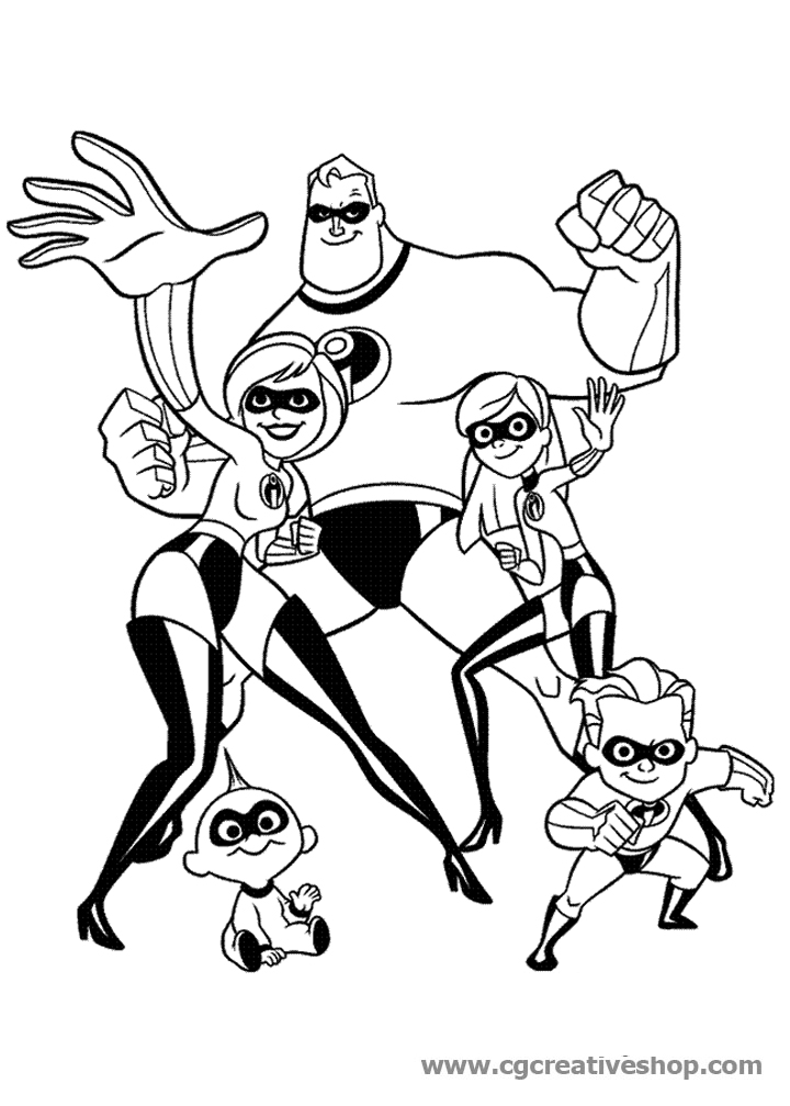 The Incredibles, coloring pages
