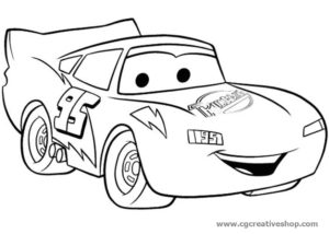 Saetta McQeen (Cars - Disney), disegno da colorare