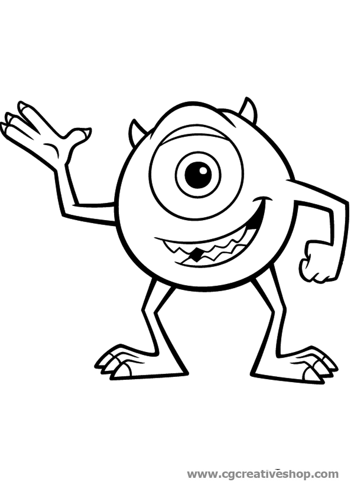 Mike Wazowski, disegno da colorare