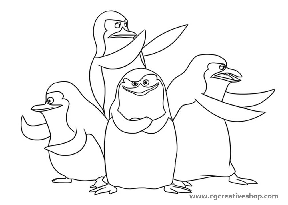 Penguin Madagascar coloring pages