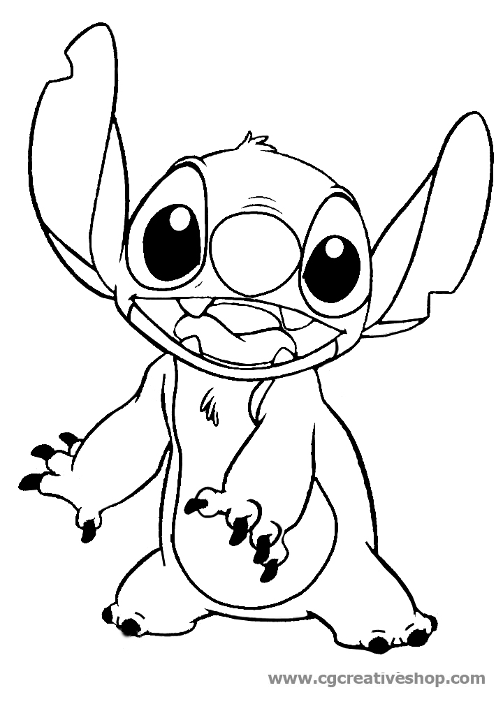 Stitch personaggio Disney, disegno da colorare