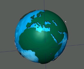 Globe in 3d Maya