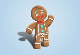 Gingerbread Man in Aobe Illustrator