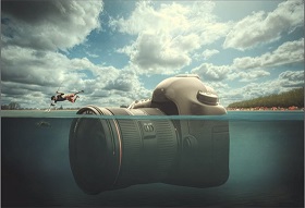 under water camera in photoshop