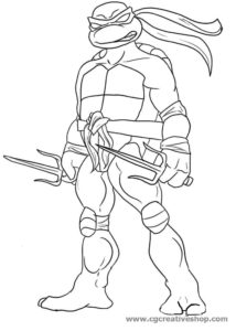 Raffaello Tartaruga Ninja, disegno da colorare