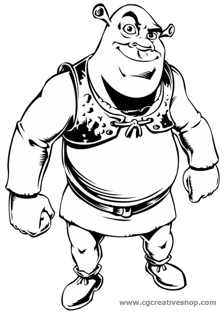 Shrek, disegno da colorare