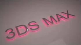Neon Glowing Text Effect in 3ds Max