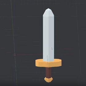 Make a Simple Low Poly Sword in Blender