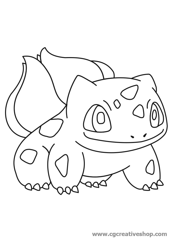 Bulbasaur - Pokemon, disegno da colorare