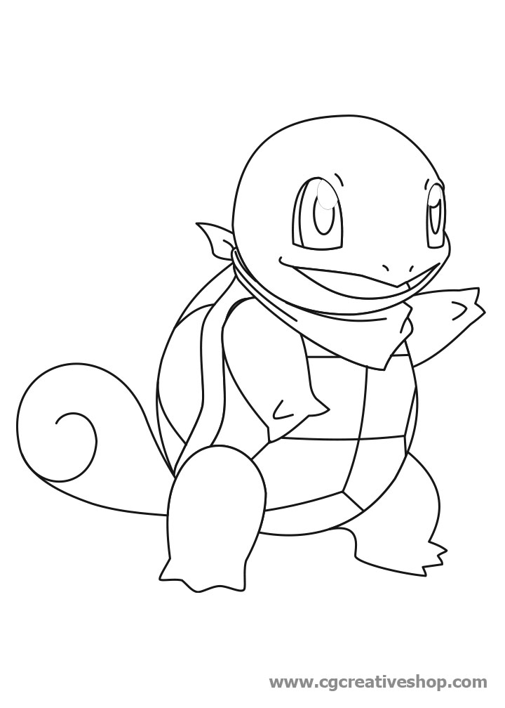 Squirtle Dei Pokemon Disegno Da Colorare Cgcreativeshop