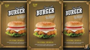Burger Promotion Flyer in Photoshop
