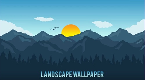 Landscape Wallpaper in Illustrator