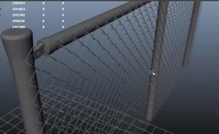 Chain Link Fence in Maya