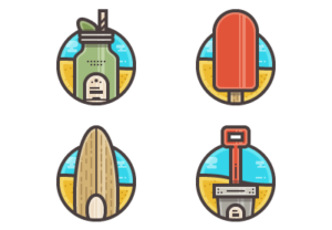 Summer Icon Pack in Illustrator