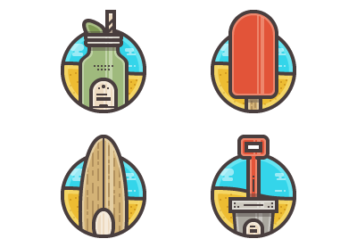 Summer Icon Pack in Illustrator