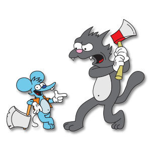 Itchy & Scratchy Vector download