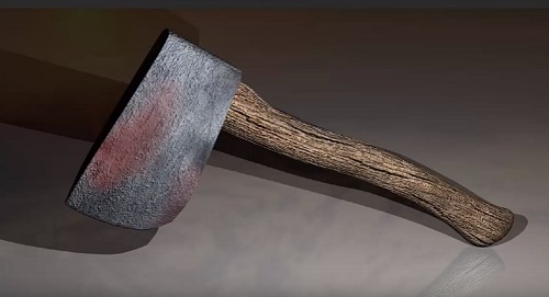 Low Poly Axe for a Game in Maya