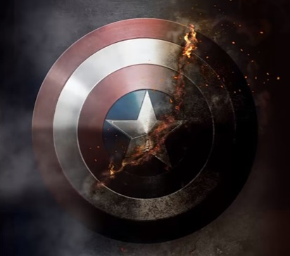 Captain America Shield Combustion in Photoshop