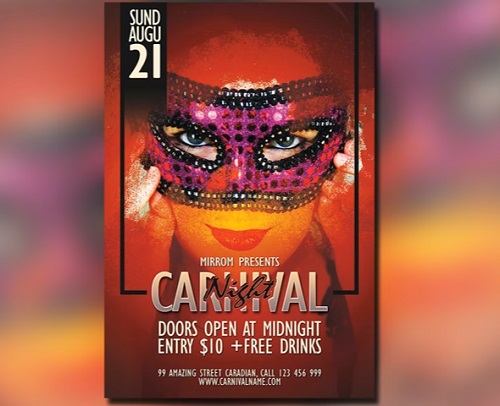 Flyer for Carnival Night in Photoshop