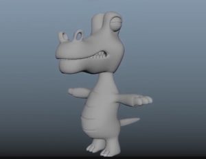 Cartoon Dinosaur 3D in Maya 2016