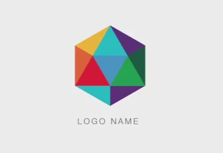 Hexagon Low Poly Logo in Illustrator